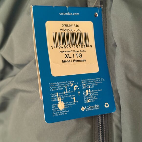 New Columbia Men's Aldercrest 650 Down Parka Men's Parka Hooded Winter Coat XL - Picture 6 of 12